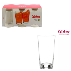 JUEGO DE VASO CRISTAL NIZA X6